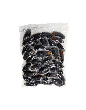 Čilinės midijos su kiautu, virtos, 40-60/kg, 5x1kg, šaldytos