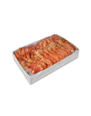 Argentininės raudondryžės krevetės 10-20/kg, nevirtos, su kiautu, 6x2kg, šaldytos