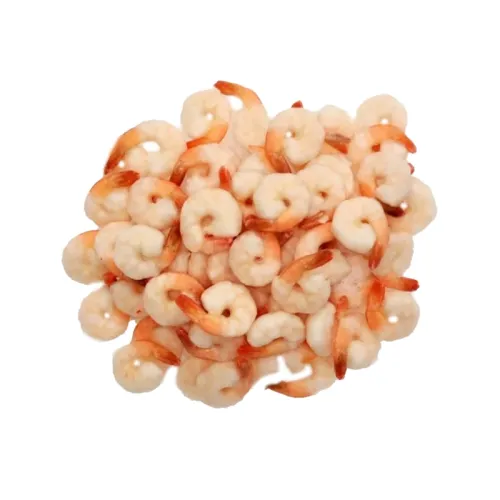 Baltakojės blyškiosios krevetės 31-40/lb, virtos, be kiauto, su uodegėle, 800g, glazūruotos, šaldytos