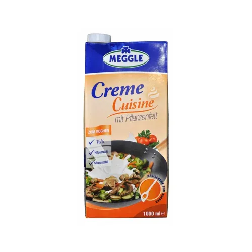 Augalinių riebalų grietinėlė-kremas 15%, CUISINE 12x1l
