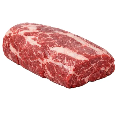 Jautienos kumpio sprandinės kepsnys "Chuck roll" (maitinti grūdais), Angus, atšaldytas Jautienos kumpio sprandinės kepsnys "Chuck roll" (maitinti grūdais), Angus, atšaldytas