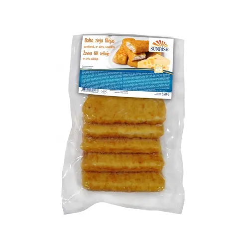 White fish Fillet de Lux with cheese  110gr/pcs., (8*550gr)  44 % Poland