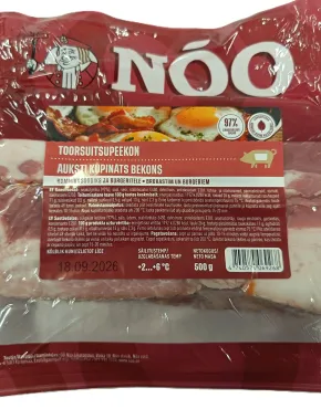 Kiaulienos šoninė šaltai rūkyta, pjaustyta, 500g