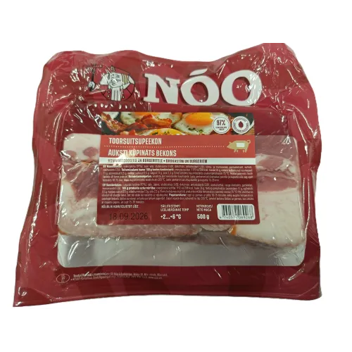 Kiaulienos šoninė šaltai rūkyta, pjaustyta, 500g